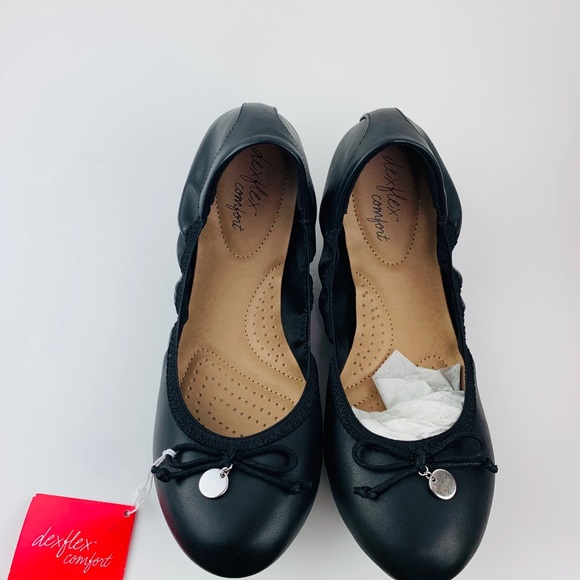Dexflex Comfort Shoes Black Scrunch Ballet Flats Poshmark